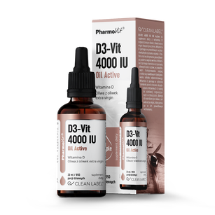 Witamina D3 W Kroplach 100 µg (4000 J.M) Bezglutenowa 30 Ml - Pharmovit (Clean Label) [BIO]