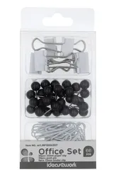Zestaw biurowy (pinezki, klipy i spinacze), mix 66szt.