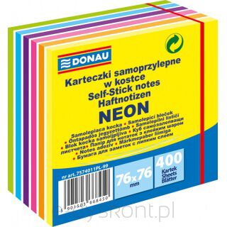 Kostka Samoprzylepna Donau, 76X76Mm, 1X400 Kart., 11-Warstw, Mix Kolorów