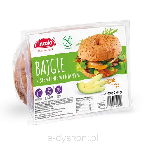 Bajgle Z Siemieniem Lnianym Bezglutenowe (2 Szt.) 190 G - Incola [BIO]