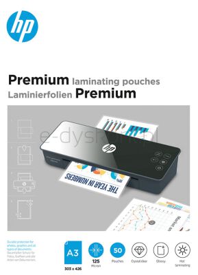 Folie Laminacyjne Hp Premium, A3, 125 Mic, 50 Szt., Przezroczyste/Połysk