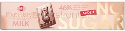 Czekolada mleczna 46% kakao bez cukru, słodzona erytrytolem KETO 50 g