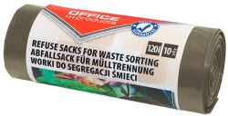 Office Products Worki na śmieci domowe do segregacji odpadów BIO, mocne (LDPE), 120l, 10szt., brązowe