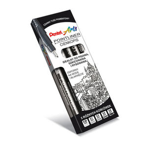 Pentel Komplet 5 cienkopisów Pointliner S20P - czarne