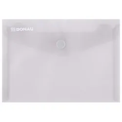 Donau Teczka kopertowa zatrzask, PP, A6, 180mikr., dymna