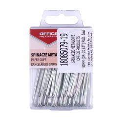 Office Products Spinacze metalowe, 50Mm, W Pudełku, 30Szt., Srebrne