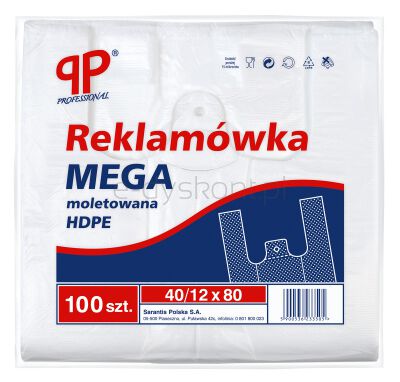 Pp Reklamówka Professional Moletowana Hdpe 40/12 X 80 100 Sztuk