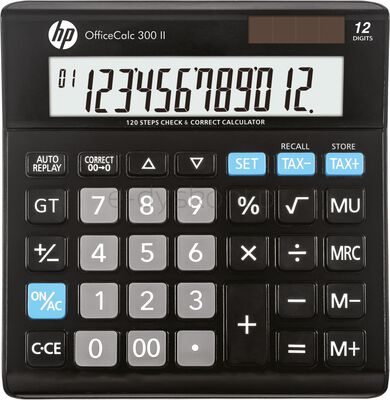 HP-OC Kalkulator biurowy 300 II/INT BX, 12-cyfr. wyświetlacz, 158x151x29mm, czarny