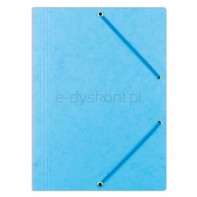 Office Products Teczka Z Gumką, Preszpan, A4, 390Gsm, 3-Skrz., Jasnoniebieska 