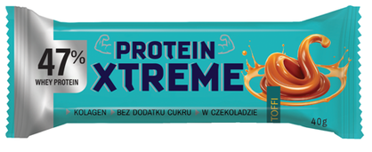 Baton Proteinowy Xtreme O Smaku Toffi W Czekoladzie Mlecznej Bez Dodatku Cukru 40 G - Dobry Squad [BIO]