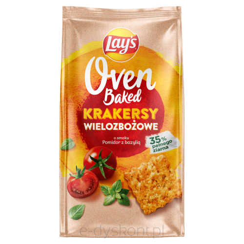 Lays Oven Baked Krakersy Wielozbożowe Pomidor Z Bazylią 80G