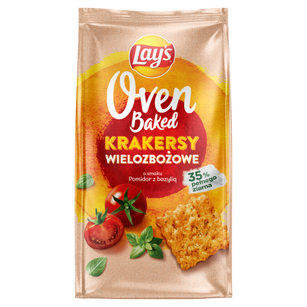 Lays Oven Baked Krakersy Wielozbożowe Pomidor Z Bazylią 80G