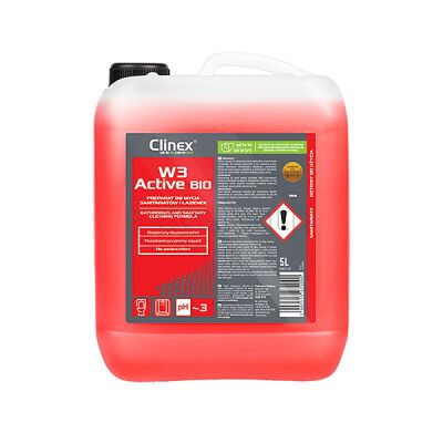 Clinex Preparat W3 Active BIO, do mycia sanitariatów i łazienek, 5l