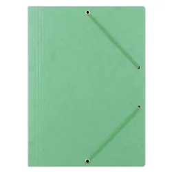 Donau Teczka z gumką preszpan, A4, 390gsm, 3-skrz., jasnozielona