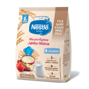 Nestle Kaszka Mleczno-Ryżowa Jabłko-Wiśnia Po 8 Miesiącu 230 G