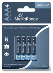 Mediarange Baterie alkaliczne Premium, Micro, LR03, 1,5V, blister, 4 szt.