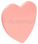 Donau Bloczek Samoprzylepny 1x50 kart., serduszko, zawieszka, jasnoróżowy  - 2