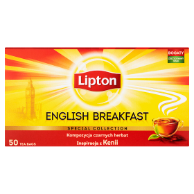 Lipton Herbata English Breakfast Czarna 50 G (25 Torebek).