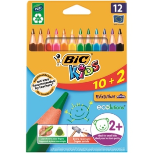 BIC® Kids Evolution Triangle kredki ołówkowe opak. 10+2 GRATIS
