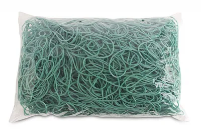 Office Products Gumki recepturki średnica 100mm, 1,5x1,5mm, 60% kauczuku, 1000g, zgrzewka, zielone 