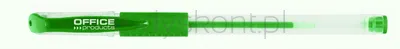 Office Products Długopis Żelowy, Gumowy Uchwyt, 0,5Mm, Zielony 
