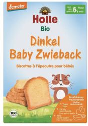 Holle Sucharki orkiszowe Dla niemowląt od 6 miesiąca życia /demeter BIO 200 g