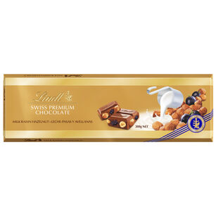 Lindt Swiss Premium Chocolate Milk Raisins Hazelnut 300G