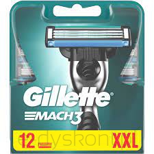 Gillette Mach3 Zapas 12  Szt