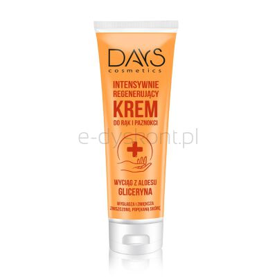 Days Cosmetics Krem Do Rąk I Paznokci Intesywnie Regenrujący, Wyciąg Z Liści Aloesu I Gliceryna, 125 Ml