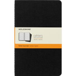 Zestaw 3 Zeszytów Moleskine Cahier Journals L (13x21cm) w linie, 80 stron, czarny