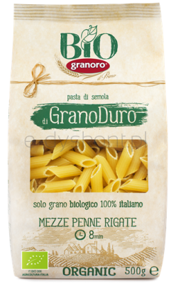 Granoro Makaron Mezze Penne Rigate Bio 500 G