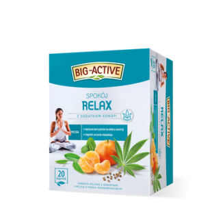 Big Active Herbata Zielona Relax Z Dodatkiem Konopi (20 Torebek X 1,5G) 30G