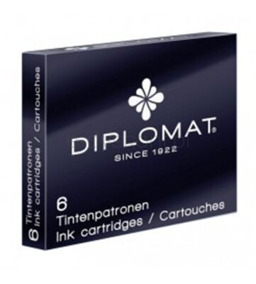 Diplomat Naboje Do Piór 6Szt., Czarne