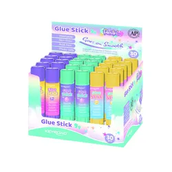 Klej w sztyfcie KEYROAD Pastel, PVP, 9g, kolorowy, display