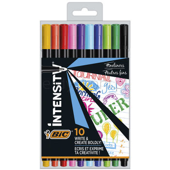 Bic Cienkopisy Intensity Fine miks kolorów Etui 10 sztuk