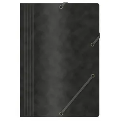 Office Products Teczka z gumką, preszpan, A4, 390gsm, 3-skrz., Czarna