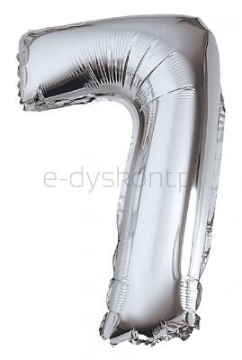 Part Go Balon foliowy cyfra 7, 80cm, srebrny