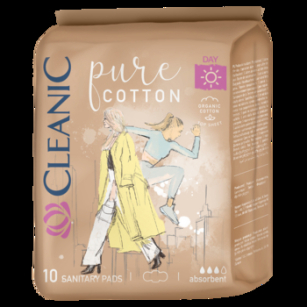 Cleanic Podpaski Na Dzień Pure Cotton 10 Szt.