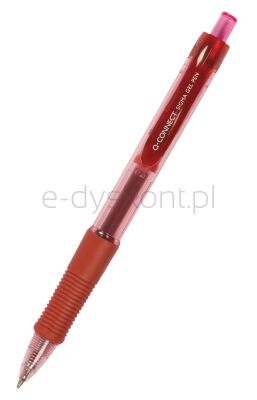 Q-Connect Długopis Automatyczny Żelowy 0,5Mm (Linia), Czerwony 