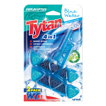 Tytan Czterofunkcyjna Zawieszka Barwiąca Wodę Blue Water Eukaliptus 2X40G