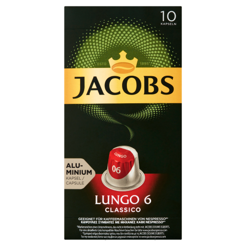 Jacobs Lungo Classico 6 Kawa Mielona 10 Kapsułek 52 G