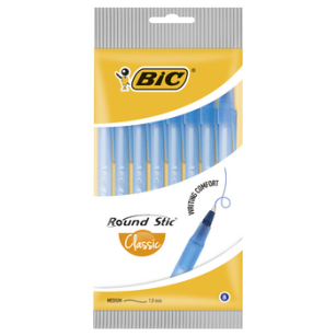 BIC Round Stic długopis niebieski opakowanie 8 sztuk