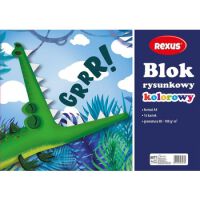 Rexus Blok rysunkowy kolorowy 16 kartek A4, 