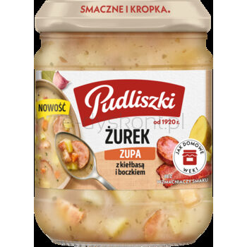 Pudliszki Zupa żurek z kiełbasą i boczkiem 440g