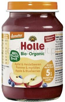 Holle Słoiczek jabłko-borówka od 4 m-ca BIO 190 g