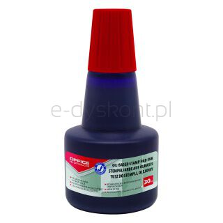 Office Products Tusz olejowy do pieczątek metalowych 30ml, czerwony [BIURO]