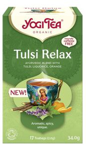 Herbatka Ajurwedyjska Tulsi Relax Bio (17 X 2 G) 34 G - Yogi Tea [BIO]