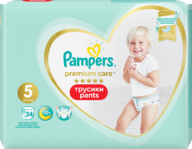 Pampers Premium Care Pants, Rozmiar 5, 34 Pieluchomajtki