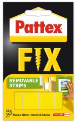 Pattex Paski Montażowe Usuwalne Fix, 10*40Mm X 20Mm