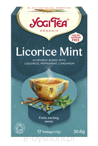 Herbatka Mięta Z Lukrecją (Licorice Mint) Bio (17 X 1,8 G) 30,6 G - Yogi Tea [BIO]